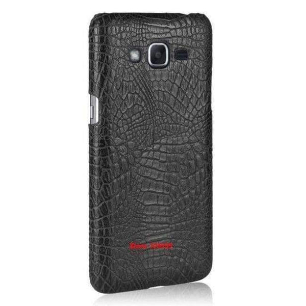 Planet Gates Black Crocodile Snake Pattern Hard PC PU Leather Lether Phone Etui Coque Case For Samsung Galaxy J2 Prime G532 5.0 Pink Deluxe
