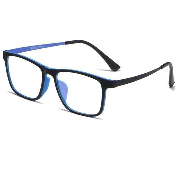 Planet Gates Black Cyan Optical Glasses Frame Men Ultralight Pure Titanium Glasses Frame Women Transparent Square Big Frame Prescription Glasses HR3068