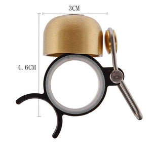 Planet Gates Black Cycling Bike Bicycle Finger Run Bell MTB Bike Decompression Anti-stress Toys Gift Pet Bike Calling Bell Aluminum & Copper