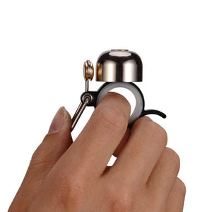 Planet Gates Black Cycling Bike Bicycle Finger Run Bell MTB Bike Decompression Anti-stress Toys Gift Pet Bike Calling Bell Aluminum & Copper