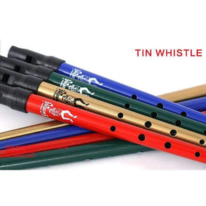 Planet Gates Black D Irish Whistle woodwind Musical Instrument  Ireland Metal Flute for beginner with tutor material Clarke Tinwhistle flute
