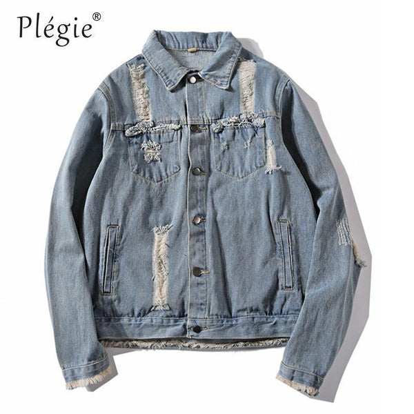 Planet Gates black Denim Jeans / XXL Hipster Men  Embroidery Denim Jackets Retro Streetwear Harajuku Ripped  Slim fit Hip Hop