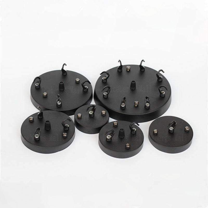 Planet Gates Black Dia 8/10/12/15/18cm Lamp Ceiling Plate,Multi Chandeliers Base, lustres de teto Lighting Accessories For Rope Pendant Light