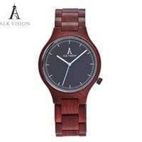 Planet Gates Black Dial Female Wood watch fashion quartz ladies wooden watch casual lovers wood watch women men top brand luxury clock ALK Vision