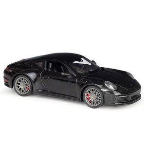 Planet Gates Black Diecast 1:24 Car Porsche 911 Carrera 4S Simulator Toy Sports Car Model Car Alloy Metal Toy Car For Childen Gift Collection