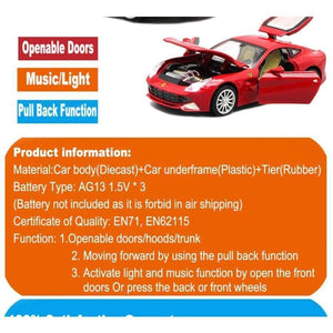 Planet Gates Black Diecast Scale Models Toys Sport Cars, Collection Vehicle For Boys With Different Colors