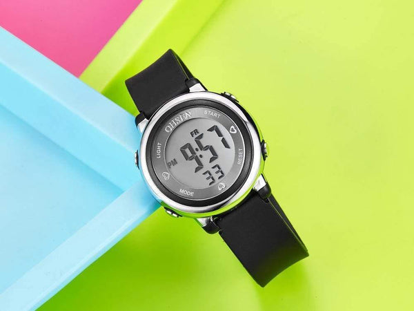 Planet Gates Black Digital Sport Boy Watches for Girls Blue Children Watch Waterproof LED Alarm Student Clock relogio infantil