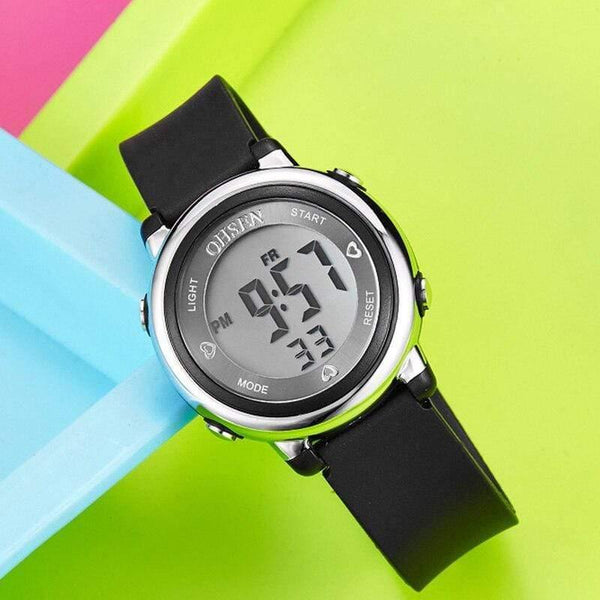 Planet Gates Black Digital Sport Boy Watches for Girls Blue Children Watch Waterproof LED Alarm Student Clock relogio infantil