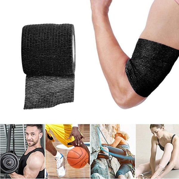 Planet Gates Black Disposable Cohesive Tattoo Grip Tape Wrap Elastic Bandage Rolls for Tattoo Machine Grip Tube Accessories