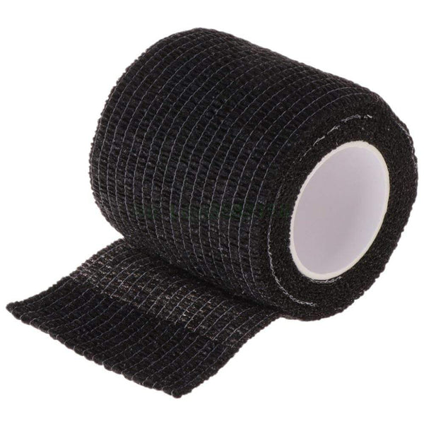 Planet Gates Black Disposable Cohesive Tattoo Grip Tape Wrap Elastic Bandage Rolls for Tattoo Machine Grip Tube Accessories