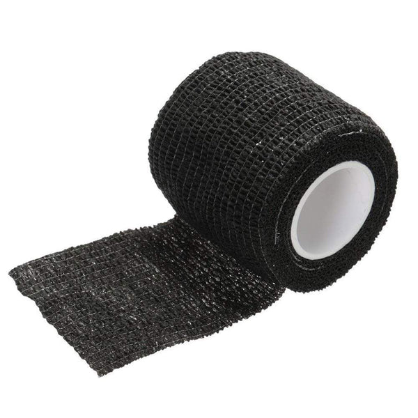 Planet Gates Black Disposable Cohesive Tattoo Grip Tape Wrap Elastic Bandage Rolls for Tattoo Machine Grip Tube Accessories