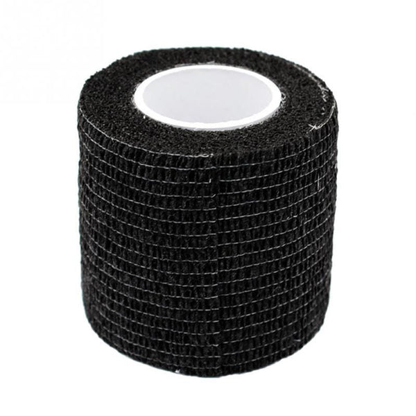Planet Gates Black Disposable Cohesive Tattoo Grip Tape Wrap Elastic Bandage Rolls for Tattoo Machine Grip Tube Accessories