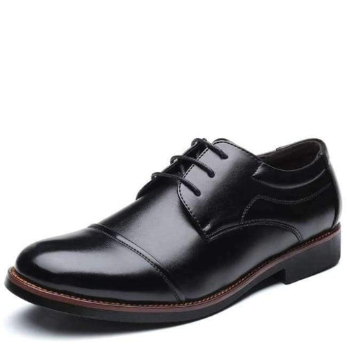 Planet Gates Black dress shoes / 6.5 ROXDIA men dress shoes formal business work soft patent leather pointed toe for man male men's oxford flats RXM074 size 39-48