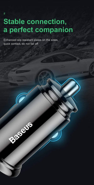 Planet Gates Black Dual USB Baseus 30W Quick Charge 4.0 3.0 Car Charger For Samsung Huawei Supercharge SCP USB Type C PD 3.0 Fast Charging Car Phone Charger