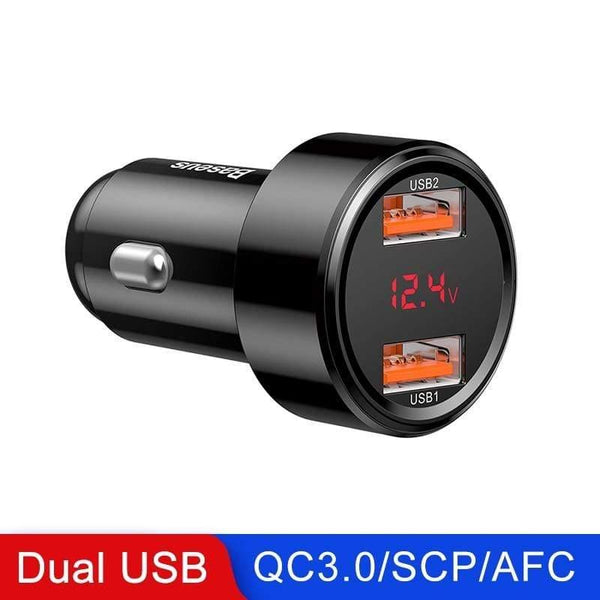 Baseus 45W Quick Charge 4.0 3.0 USB Car Charger for Xiaomi Mi Huawei Supercharge SCP QC4.0 QC3.0 Fast PD USB C Car Phone Charger
