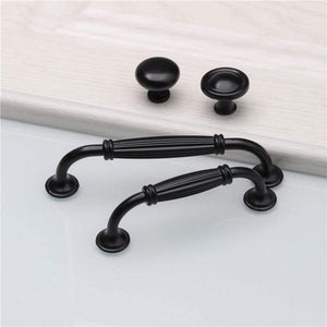 Black Durable Aluminum Alloy 96/128mm Single Hole Door Handle for Furniture Drawer Kitchen Cupboard Cabinet Drawer Pull Knobs
