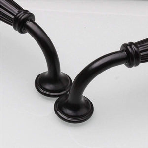 Black Durable Aluminum Alloy 96/128mm Single Hole Door Handle for Furniture Drawer Kitchen Cupboard Cabinet Drawer Pull Knobs