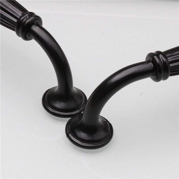 Black Durable Aluminum Alloy 96/128mm Single Hole Door Handle for Furniture Drawer Kitchen Cupboard Cabinet Drawer Pull Knobs