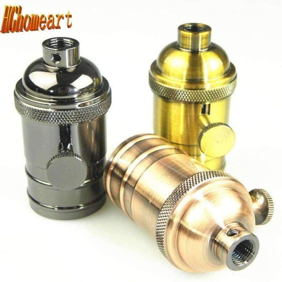 Planet Gates Black / E27 Chandelier Ceiling Vintage Lamp Socket E27 Holder Aluminum Vintage E27 Sleeve Light Bulb Socket Lighting Accessories