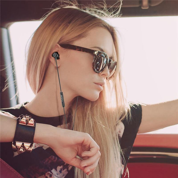 Planet Gates Black Earphone / China Rock Stereo Earphone In-ear Headset 3.5mm Phone Stereo Sound Headset for iPhone, SamSung,Huawei,Xiaomi and More Fone De Ouvido