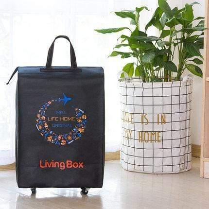 Planet Gates Black edge F Travel Bag Collapsible Ladies Shopping Bag Grocery Puller Trolley Bag Wheel Bag Portable Storage Shopping Cart