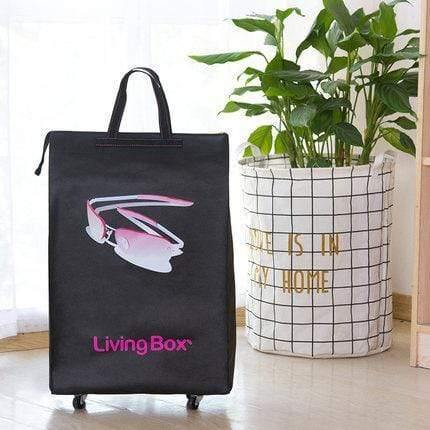 Planet Gates Black edge G Travel Bag Collapsible Ladies Shopping Bag Grocery Puller Trolley Bag Wheel Bag Portable Storage Shopping Cart