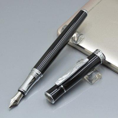 Planet Gates Black / EF Picasso 607 Fountain pen with 0.38mm / 0.5mm nib school office stationery writing smooth Luxury ink pens box