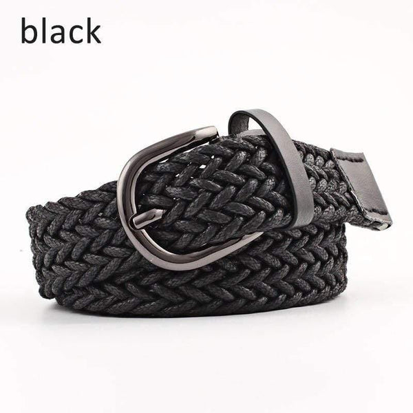 Elastic Stretch Waist Belts For Men Women Casual Stretch Woven Belt Women Waistband Student Jeans Canvas Belt