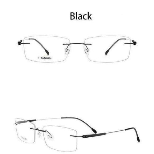 Planet Gates Black EOOUOOE Brand Design Titanium Women Men Unisex Rimless Glasses Prescriptio Spectacles Oculos Eyewear Gafas Opticas Glasse Frame