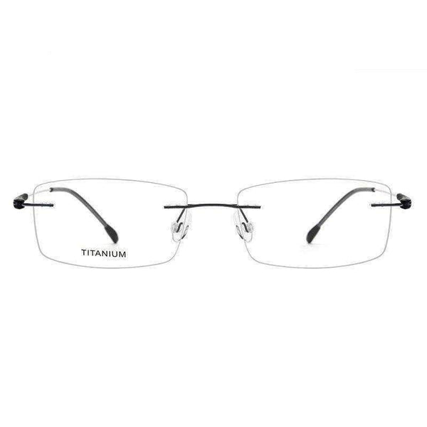 Planet Gates Black EOOUOOE Brand Design Titanium Women Men Unisex Rimless Glasses Prescriptio Spectacles Oculos Eyewear Gafas Opticas Glasse Frame