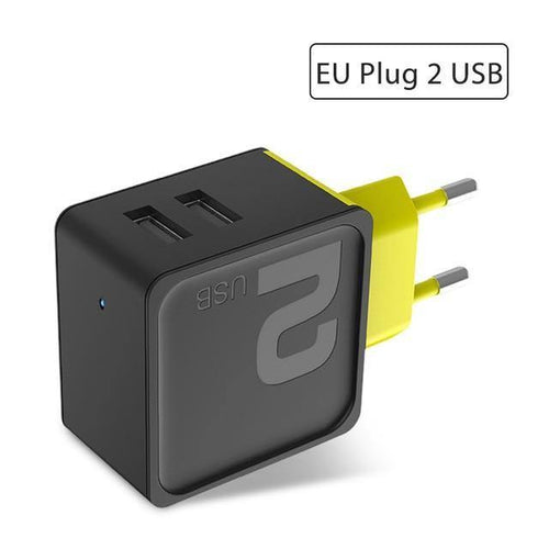 Planet Gates Black / EU 2 USB USB Wall Phone Charger 5V 2.4A 4A Fast Travel Adapter For iPhone Samsung EU Plug Phone Dual USB Charger