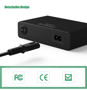 Planet Gates Black / EU FLOVEME 10 Ports USB Charger Smart Desktop Chargers for Smartphone and Tablets Mobile Phone Travel Charger Adapter EU/US Plug