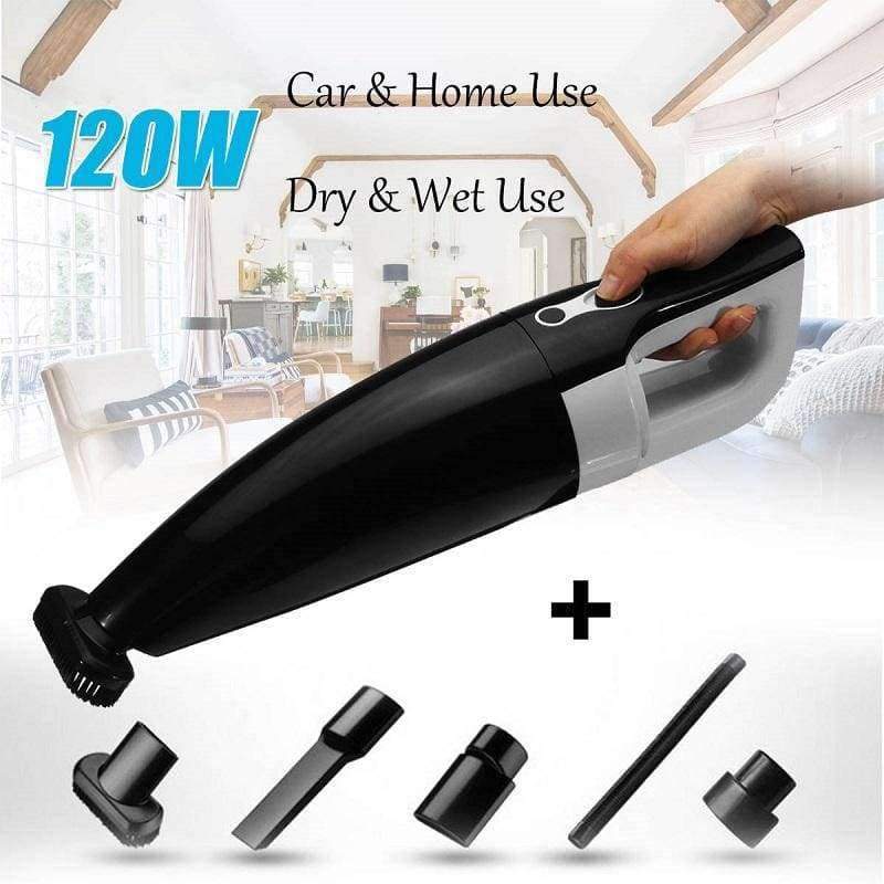 Planet Gates Black / EU Mini Dry & Wet Use Vacuum Cleaner for Car Home Use 120W Portable Cordless Vacuum Cleaning Cleaner Car Cleaner Home Appliances