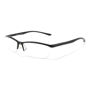 Planet Gates Black Eyeglasses Optical Glasses Frame for Men Eyewear Prescription Semi-Rimless Spectacles Half Rim