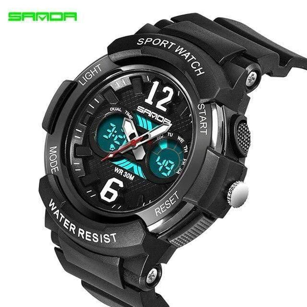 Planet Gates Black Fashion Casual Children Watches 30M Waterproof Quartz Wristwatches Sports Kids Clock boys Hours girls Students Watch