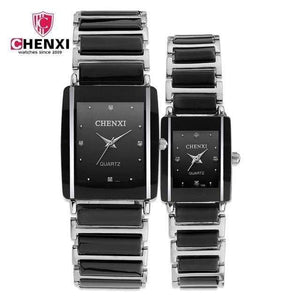 Planet Gates Black Fashion Couple Watches Women Men  Lover's Wristwatch  Unique Rhinestone Ceramics Black Casual Quartz Best Gift 2 Piece