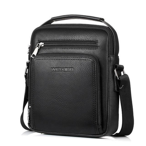 Planet Gates black Fashion designer high quality PU leather men shoulder bag casual zipper office messenger bags for men Crossbody Bags