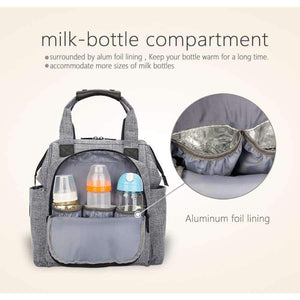 Planet Gates Black Fashion Diaper Bag Baby Bag Waterproof Lightweight Multifunctional Mom Backpack Maternity Bag for Baby Care