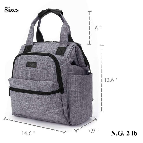 Planet Gates Black Fashion Diaper Bag Baby Bag Waterproof Lightweight Multifunctional Mom Backpack Maternity Bag for Baby Care