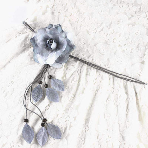 Planet Gates black fashion flower string tassel women waist belts for dresses knot female ladies ceinture femme