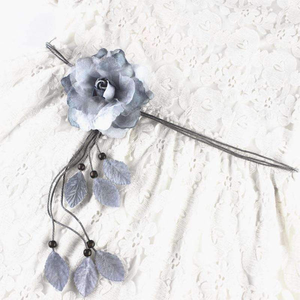 Planet Gates black fashion flower string tassel women waist belts for dresses knot female ladies ceinture femme