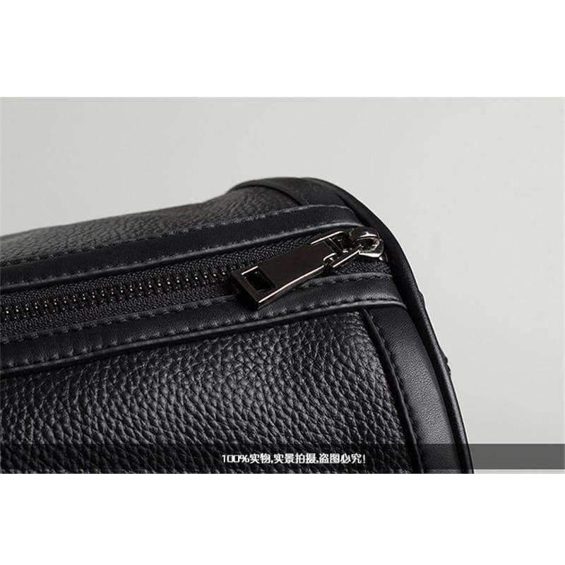 Planet Gates black Fashion Genuine Leather Men's Travel Bag Luggage & Travel Bag Men Carry On Leather Duffel Bag Weekend Bag Big Tote Handbag black