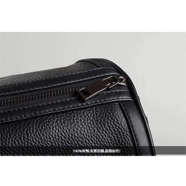 Planet Gates black Fashion Genuine Leather Men's Travel Bag Luggage & Travel Bag Men Carry On Leather Duffel Bag Weekend Bag Big Tote Handbag black