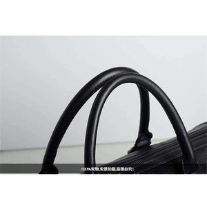 Planet Gates black Fashion Genuine Leather Men's Travel Bag Luggage & Travel Bag Men Carry On Leather Duffel Bag Weekend Bag Big Tote Handbag black