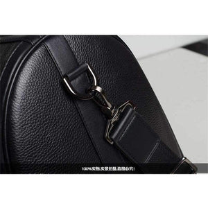 Planet Gates black Fashion Genuine Leather Men's Travel Bag Luggage & Travel Bag Men Carry On Leather Duffel Bag Weekend Bag Big Tote Handbag black