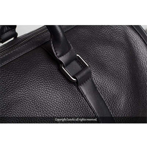 Planet Gates black Fashion Genuine Leather Men's Travel Bag Luggage & Travel Bag Men Carry On Leather Duffel Bag Weekend Bag Big Tote Handbag black