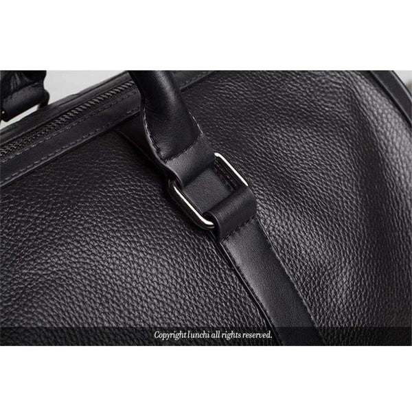 Planet Gates black Fashion Genuine Leather Men's Travel Bag Luggage & Travel Bag Men Carry On Leather Duffel Bag Weekend Bag Big Tote Handbag black