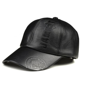 Planet Gates Black Fashion high quality men's leather caps hats casual men's baseball caps wholesale
