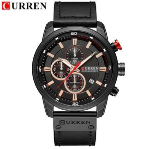 Planet Gates black Fashion Leather Strap Quartz Men Watches Casual Date Business Male Wristwatches Clock Montre Homme