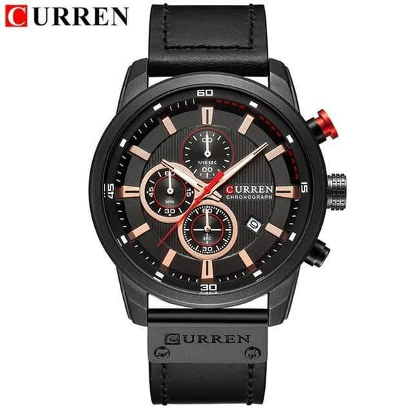 Planet Gates black Fashion Leather Strap Quartz Men Watches Casual Date Business Male Wristwatches Clock Montre Homme